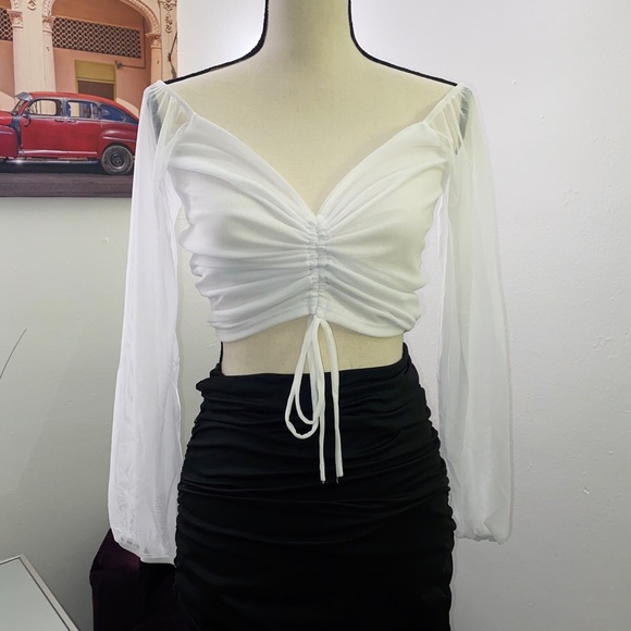 Cute Delicate Drawstring Top - Picture 2 of 2